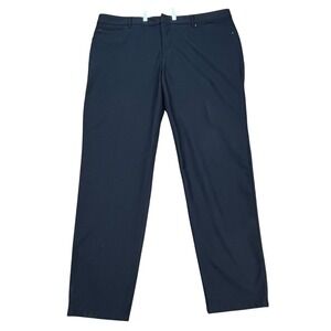 7 Diamonds Pants Men 42x32 Navy Blue 5-Pocket Performance Golf Stretch Chino EUC